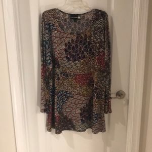 Peacock Print Tunic